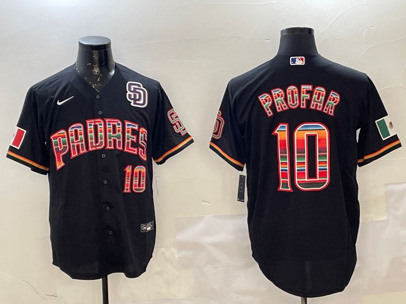 Men San Diego Padres #10 Profar Black Fashion Game 2025 Nike MLB Jersey style 3